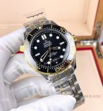 Swiss Quality Omega Diver 300M Citizen 8215 Watch Two Tone Case